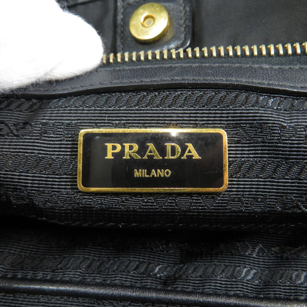 Prada 2way convertible tote bag black leather - Picture 6 of 11
